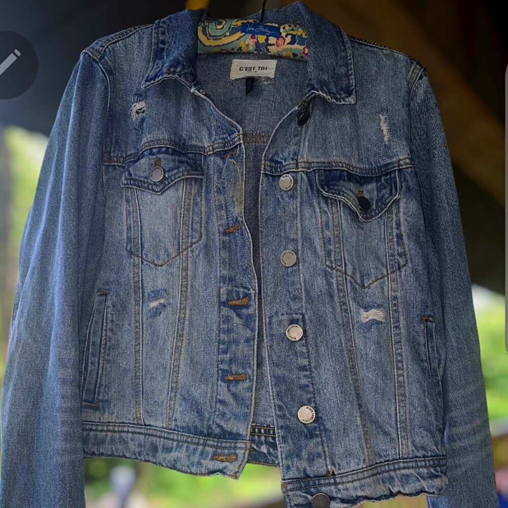 C'EST TOI Black Label Denim Jacket